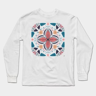 Flower Butterfly Vine Mandala - Transparent Long Sleeve T-Shirt